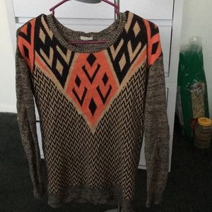Peach and Brown Sweater Size S - Urban Outfitters